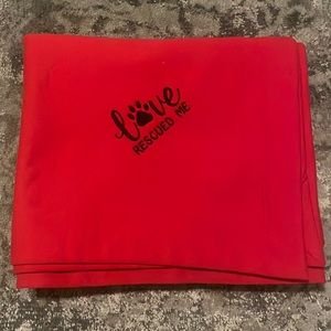 Gildan DryBlend Love Rescued Me Red Blanket 60” x 50” New